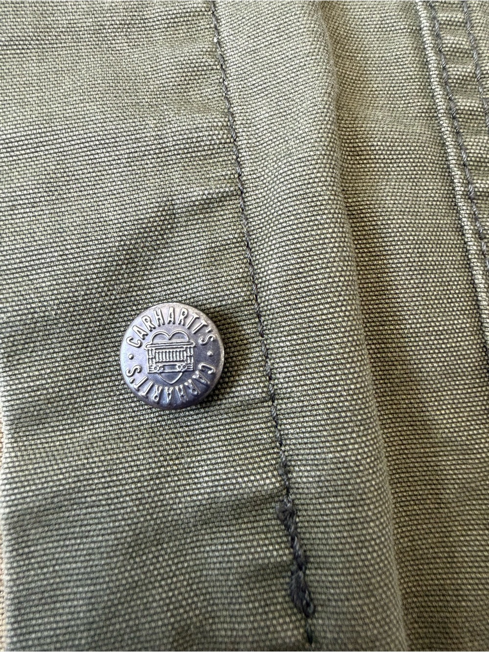 Carhartt Olive Green Hooded Work Vest - Picture 2 of 6